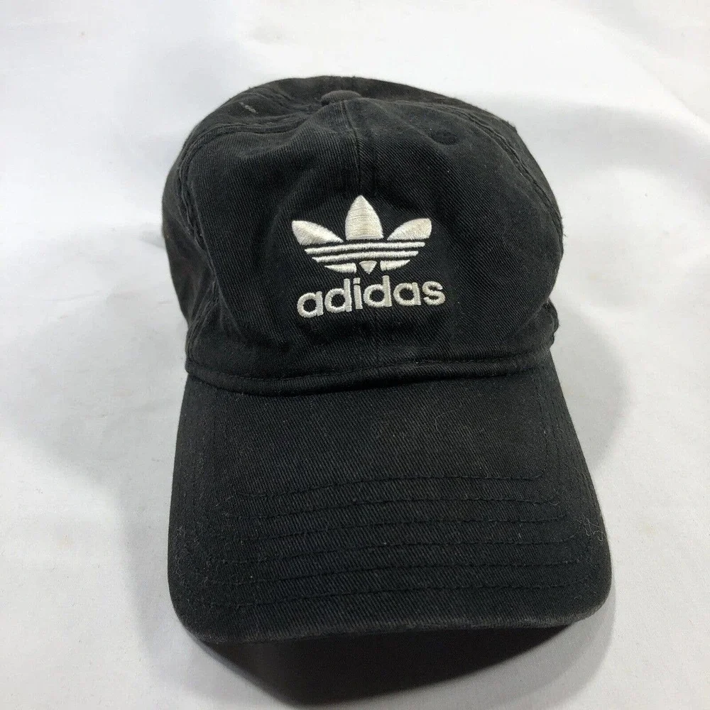 Adidas Faded Black Hat Cap Strap Back Dad Adjustable One Size Fits Most OSFM